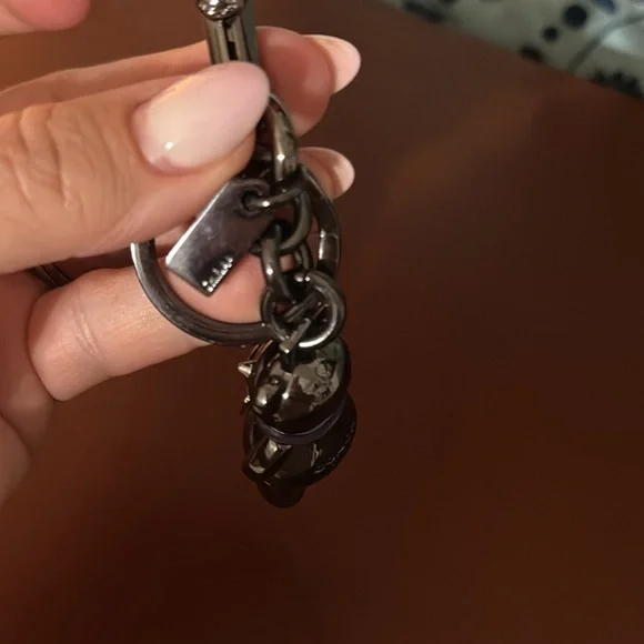 Coach Metallic Black Bear Keychain - Picture 5 of 5